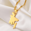 Bangladesh Map Pendant Necklace