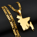 Bangladesh Map Pendant Necklace