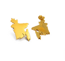 Bangladesh Map Stud Earrings