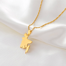 Bangladesh Map Pendant Necklace