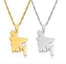 Bangladesh Map Pendant Necklace