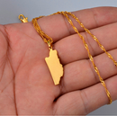 Belize Map Pendant Necklace