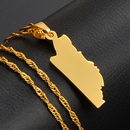 Belize Map Pendant Necklace