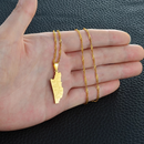 Belize Map with Cities Pendant Necklace