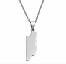 Belize Map Pendant Necklace