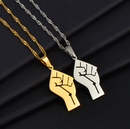 Black Lives Matter Raised Fist Pendant Necklace