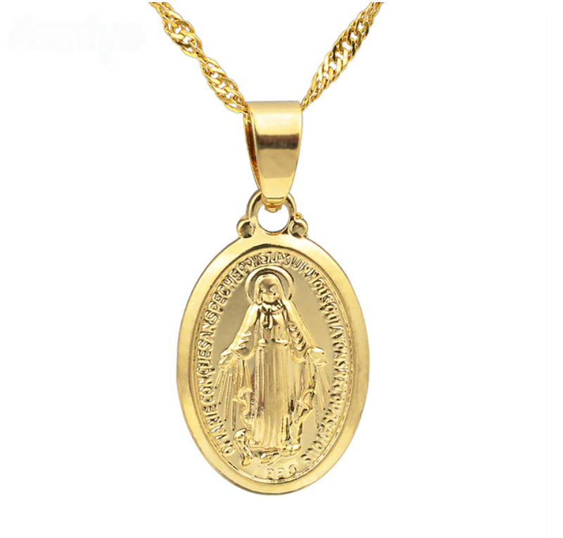 Blessed Virgin Mary Christian Necklace