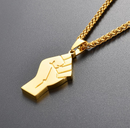 Black Lives Matter Raised Fist Pendant Necklace