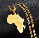 Black Lives Matter Africa Map Necklace