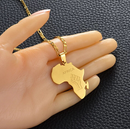 Black Lives Matter Africa Map Necklace