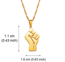 Black Lives Matter Raised Fist Pendant Necklace