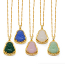 Jade Stone Buddha Pendant Necklace