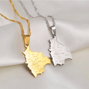 Bolivia Map Pendant Necklace