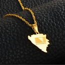 Bosnia and Herzegovina Map Pendant Necklace