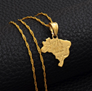 Brazil Map Pendant Necklace