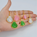 Jade Stone Buddha Necklace