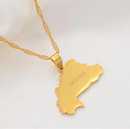 Burkina Faso Map Pendant Necklace
