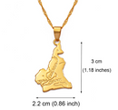 Cameroon Map With Cities Necklace