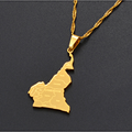 Cameroon Map With Cities Necklace