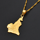 Cameroon Map With Cities Necklace