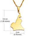 Cameroon Map With Cities Necklace
