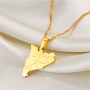 Catalonia Map Pendant Necklace