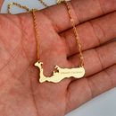 Cayman Island Map Pendant Necklace