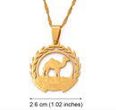 Eritrea Coat of Arms Pendant Necklace
