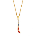 Chile Map with Flag Pendant Necklace