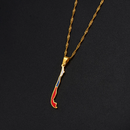 Chile Map with Flag Pendant Necklace