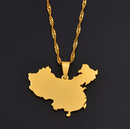 China Map Pendant Necklace