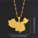 China Map Pendant Necklace