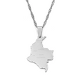 Colombia Map Pendant Necklace