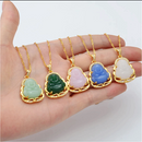 Jade Stone Buddha Pendant Necklace
