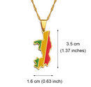Congo Brazzaville Pendant Necklace