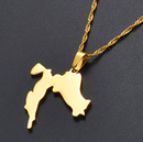 Croatia Map Pendant Necklace