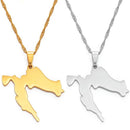 Croatia Map Pendant Necklace