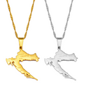 Croatia Map With Cities Pendant Necklace