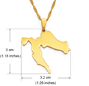 Croatia Map Pendant Necklace