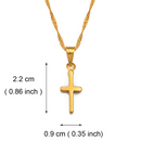Christian Cross Mini Pendant Necklace