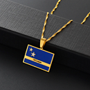 Curacao Flag Pendant Necklace