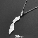 Curacao Map with Cities Pendant Necklace