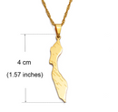 Curacao Map with Cities Pendant Necklace