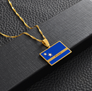 Curacao Flag Pendant Necklace