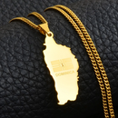 Dominica Map Pendant Necklace