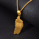 Dominica Map Pendant Necklace