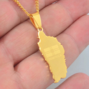 Dominica Map Pendant Necklace