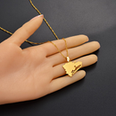 Dominican Republic Map Pendant Necklace