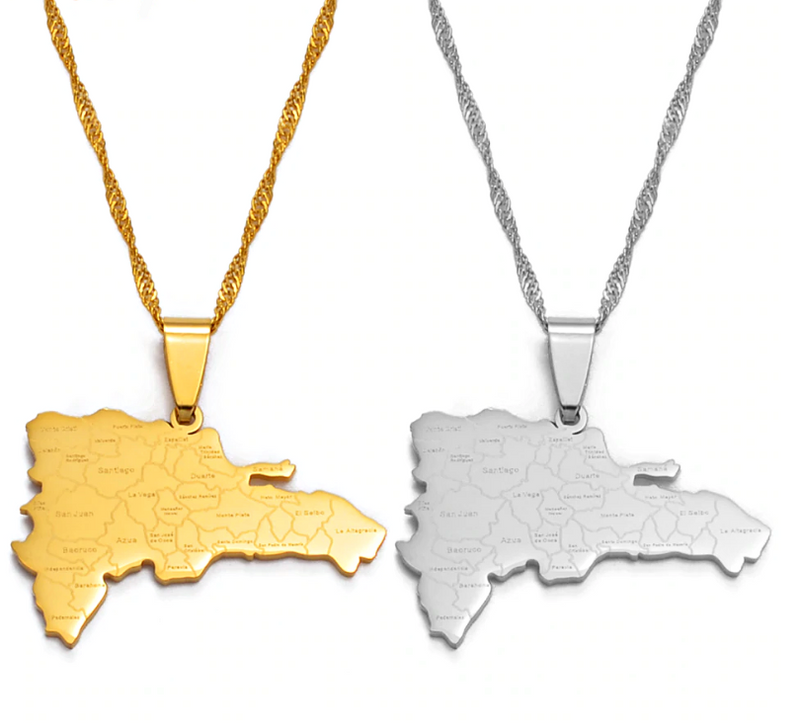 Dominican Republic Cities Pendant Necklace