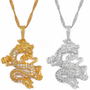 Dragon Lucky Charmed Pendant Necklace